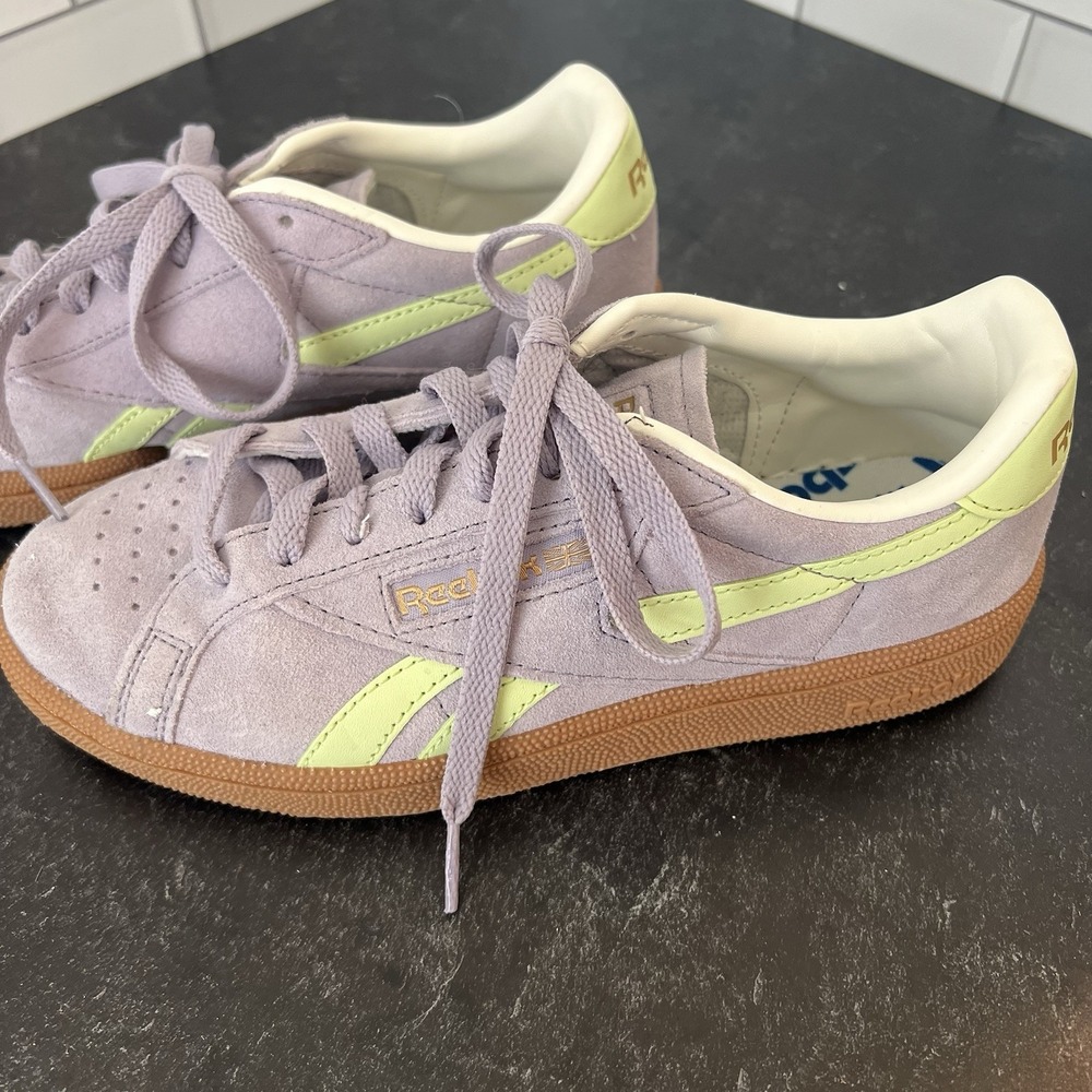 Reebok Club C Grounds UK Women Casual Shoes Dusk Purple / Astro Lime Size US6.5